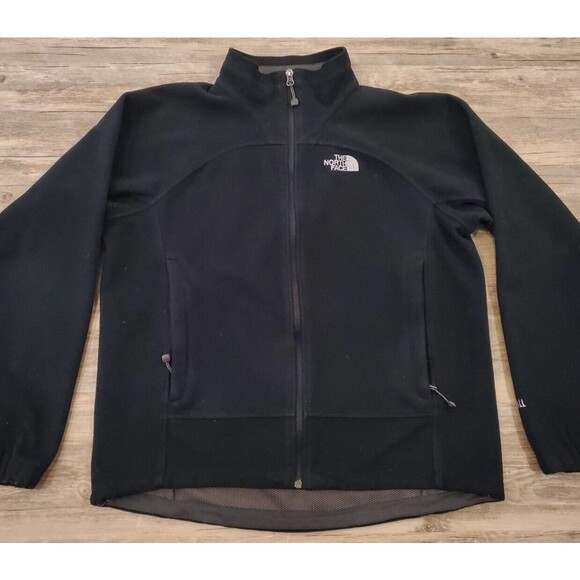 North Face WindWall Heavyweight Fleece Jacket Black Sz M Performance Full Zip - Picture 1 of 16